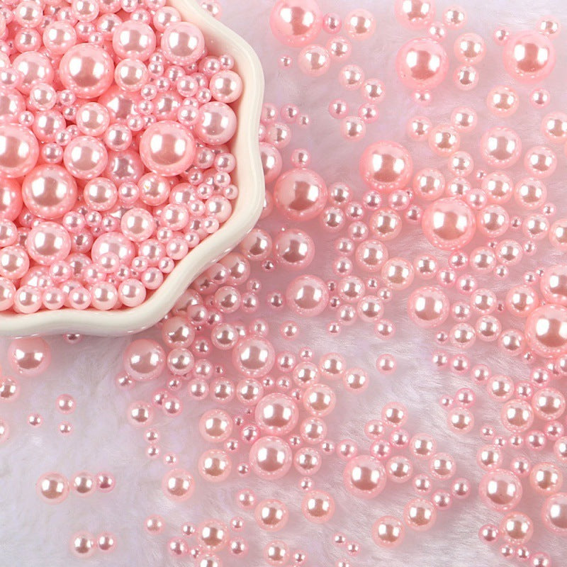 Mixed Size Non-hole Color Plastic Beads DIY Ornament Accessories