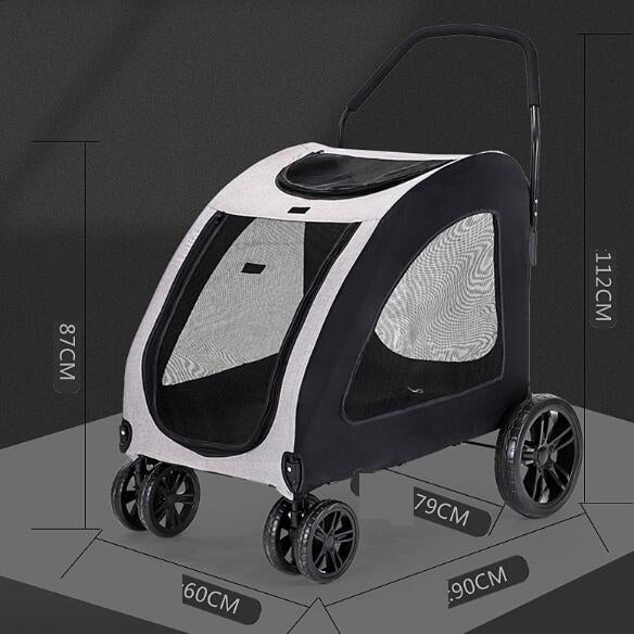 Pet Stroller Medium To Large Dogs Elderly Dog Disabled Walking Cat Out Lightweight Portable Foldable Dog Walking Car