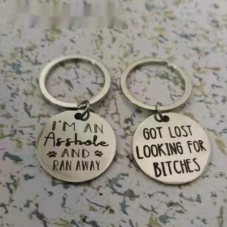 Funny Metal Dog Tag Stainless Steel Marking