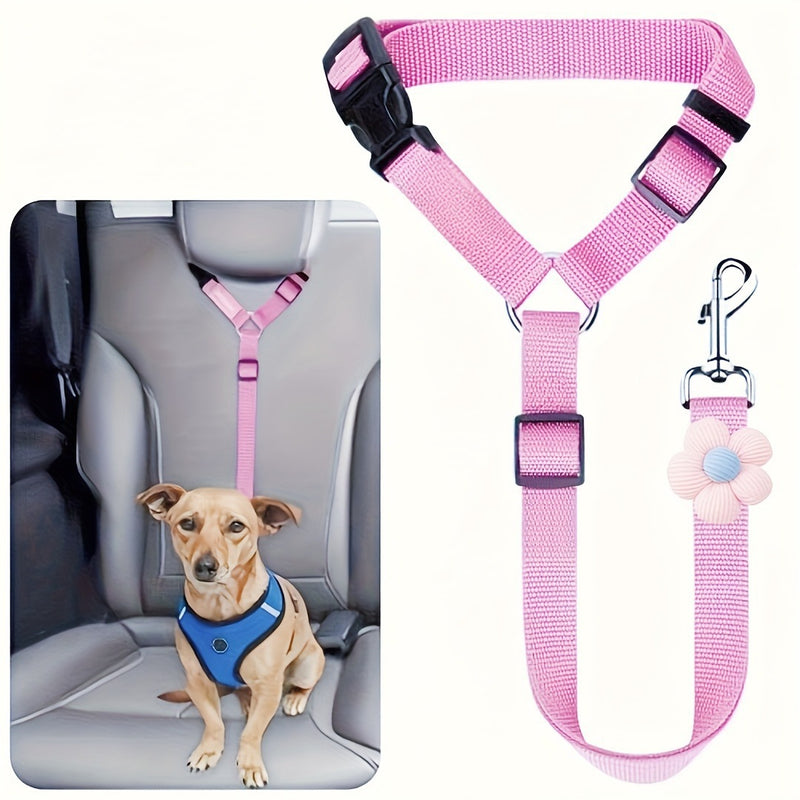 Arnês para carro para animais de estimação, corda, anel, carro, elástico, reflexivo, trela