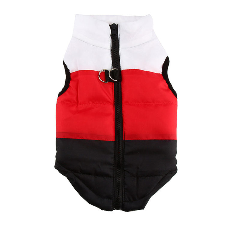 Pet clothing autumn and winter pet puppy jacket vest traction buckle