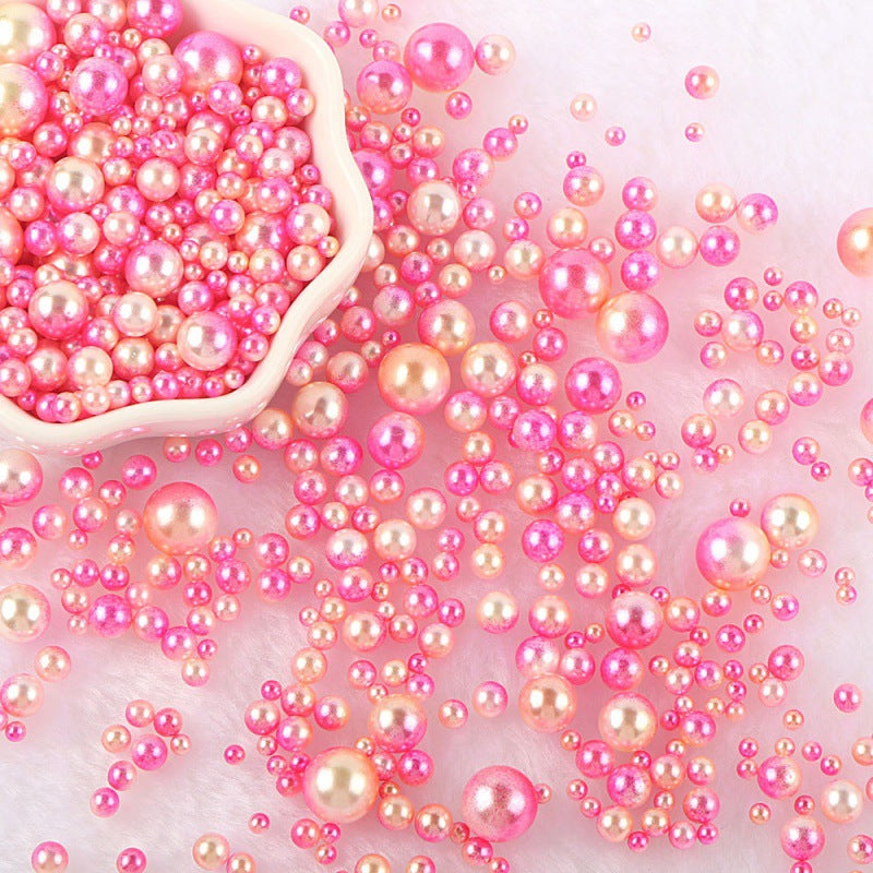 Mixed Size Non-hole Color Plastic Beads DIY Ornament Accessories