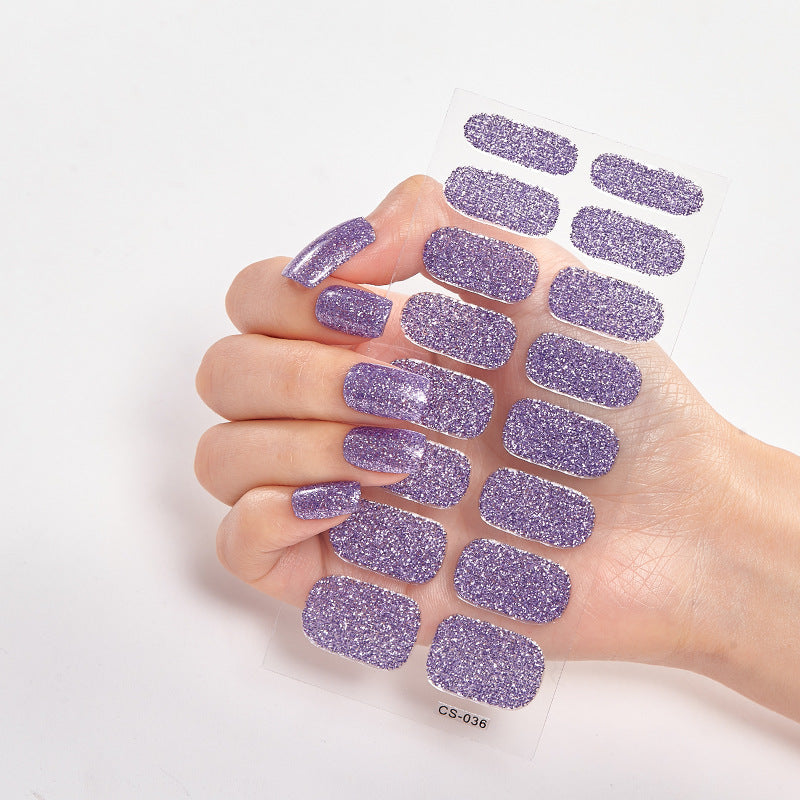 Autocolantes de Unhas de Cor Sólida 16 Pequenos Autocolantes Autocolantes de Unhas Simples