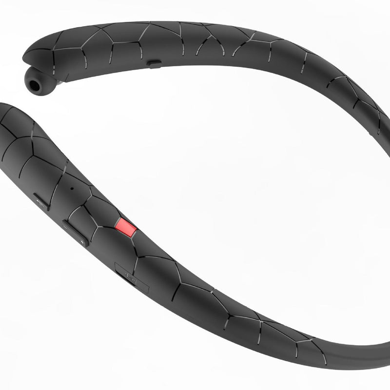 Auscultadores Bluetooth Sem Fios com Fita de Pescoço, Fio Retrátil, Chamadas Mãos-Livres e Som Estéreo para Desporto