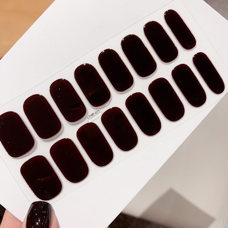 Autocolantes de beleza para unhas, semi-curados, de segunda geração, impermeáveis e duradouros
