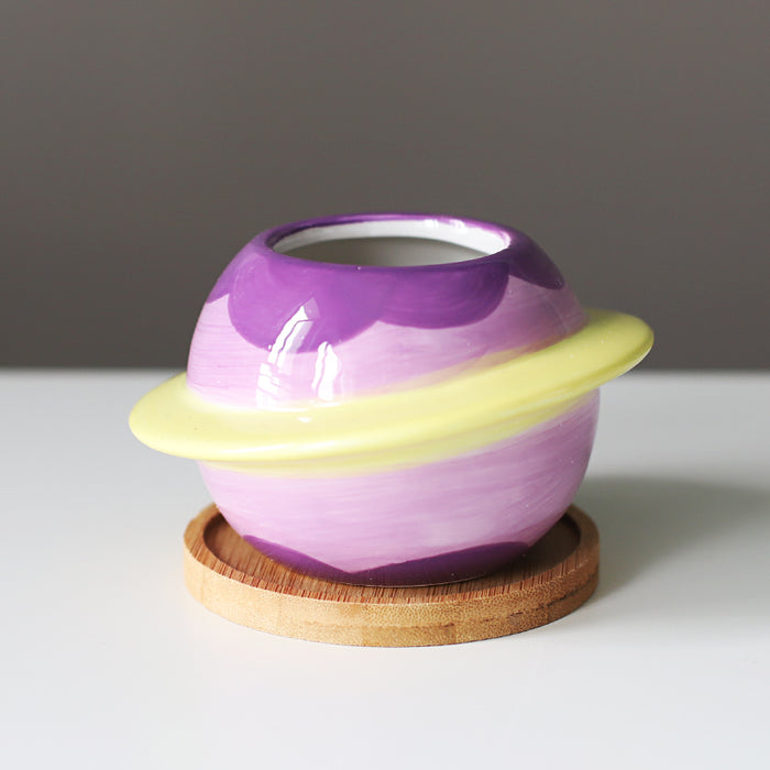 Creative Planet Shape Ceramic Flower Pot
