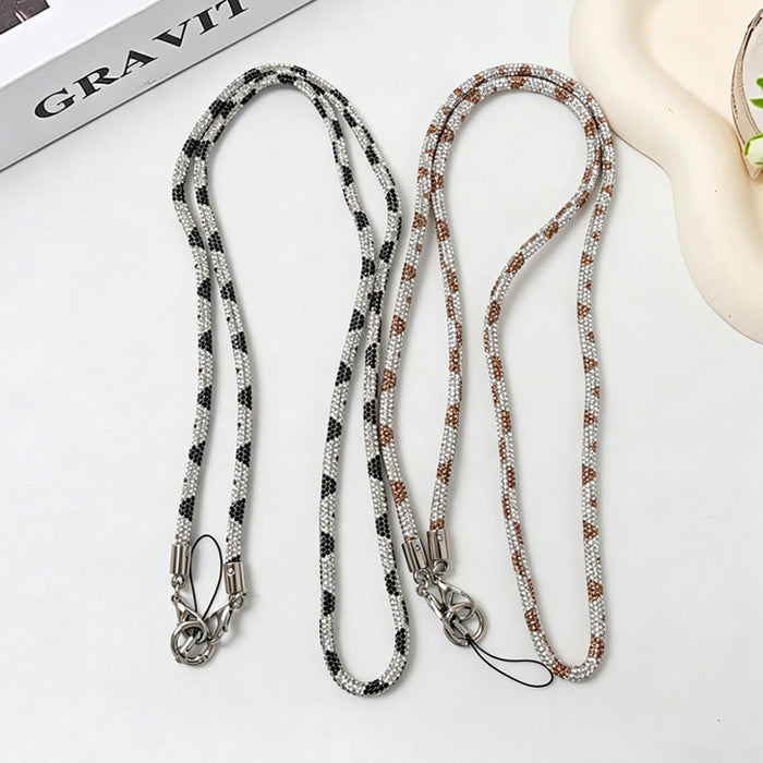 Full-diamond Crossbody Anti-loss Phone With A Thin Cord Interface
