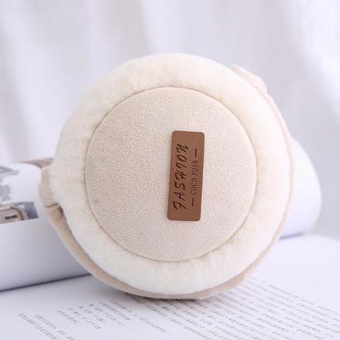 Bluetooth-Ohrwärmer-Kopfhörer, warme Plüsch-Ohrwärmer, einfarbig, modisch, faltbar, weich, schlicht, verstellbar, Winter-Accessoires