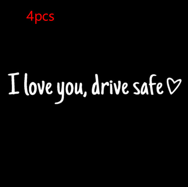 Safe Driving Waterproof Vinyl Bumper Stickers Car Universal Rearview Mirror Decorative Sticker