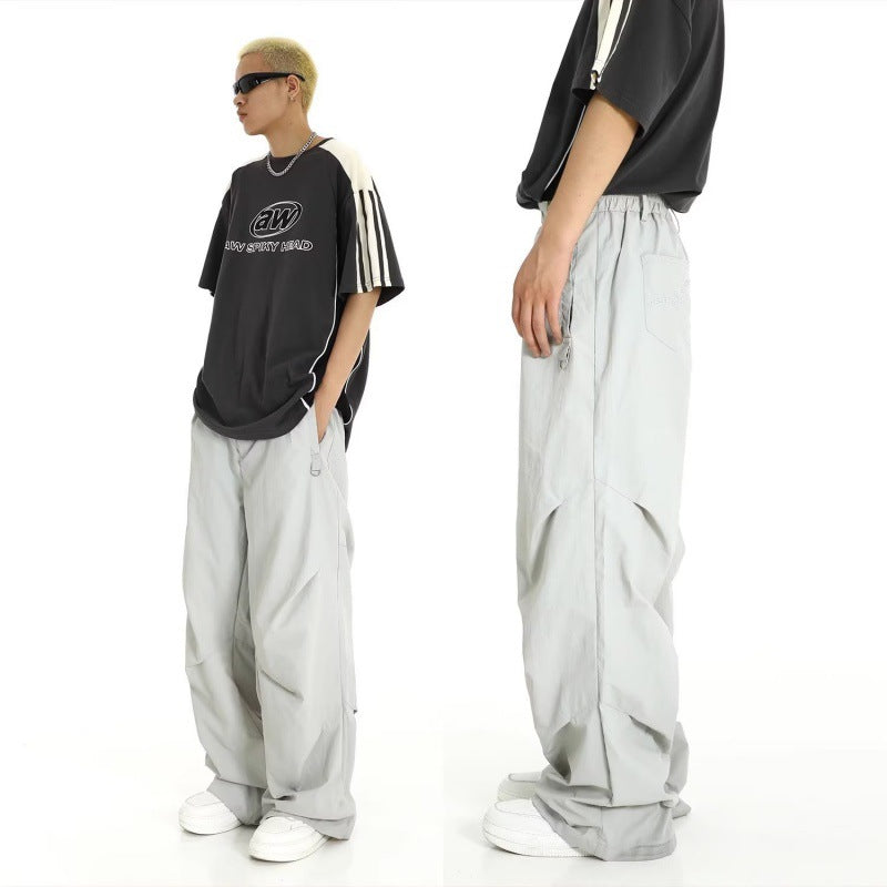 American Design Pleated Workwear Casual Pants Men