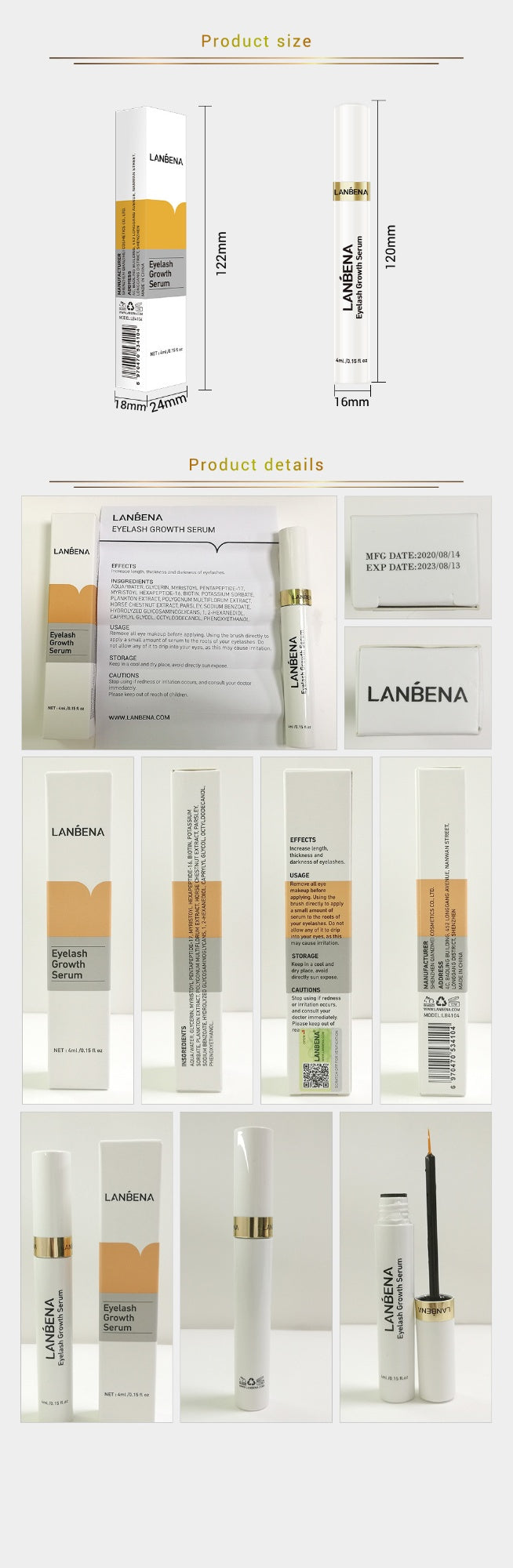 Sérum para Pestanas LANBENA