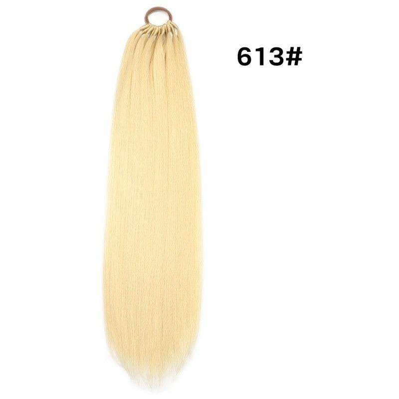 Wig Ponytail 60 Cm Long Straight Synthetic Ponytail Extension Made Of Heat-resistant Fiber