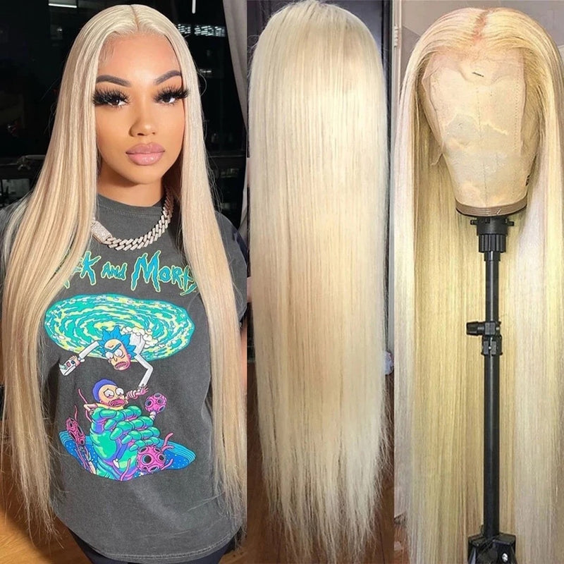 Peruca de Cabelo Liso Comprido de Cor Piano com Lace Frontal de Cabeça Inteira