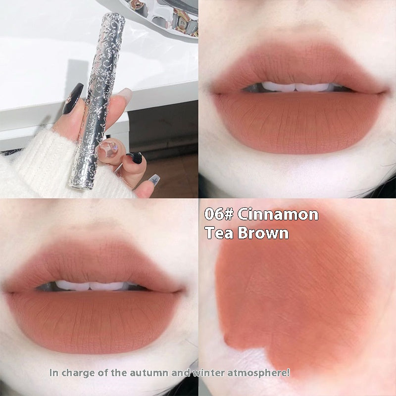 Batom Matte Velvet Mist Lip Mud Branco