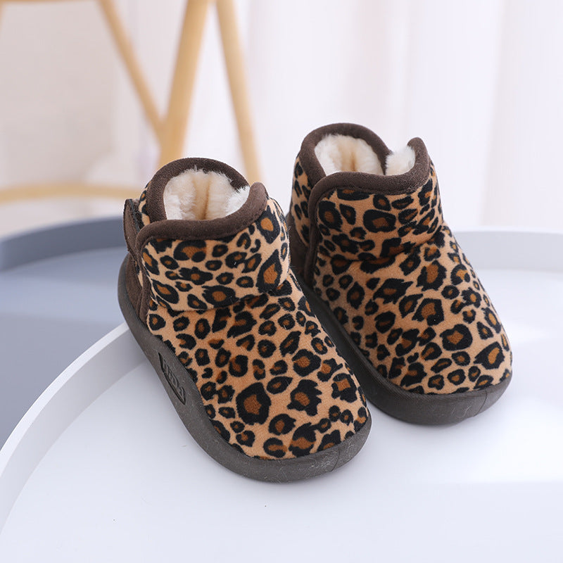 Snow Boots Fleece Lined Padded Warm Keeping Soft Bottom Baby