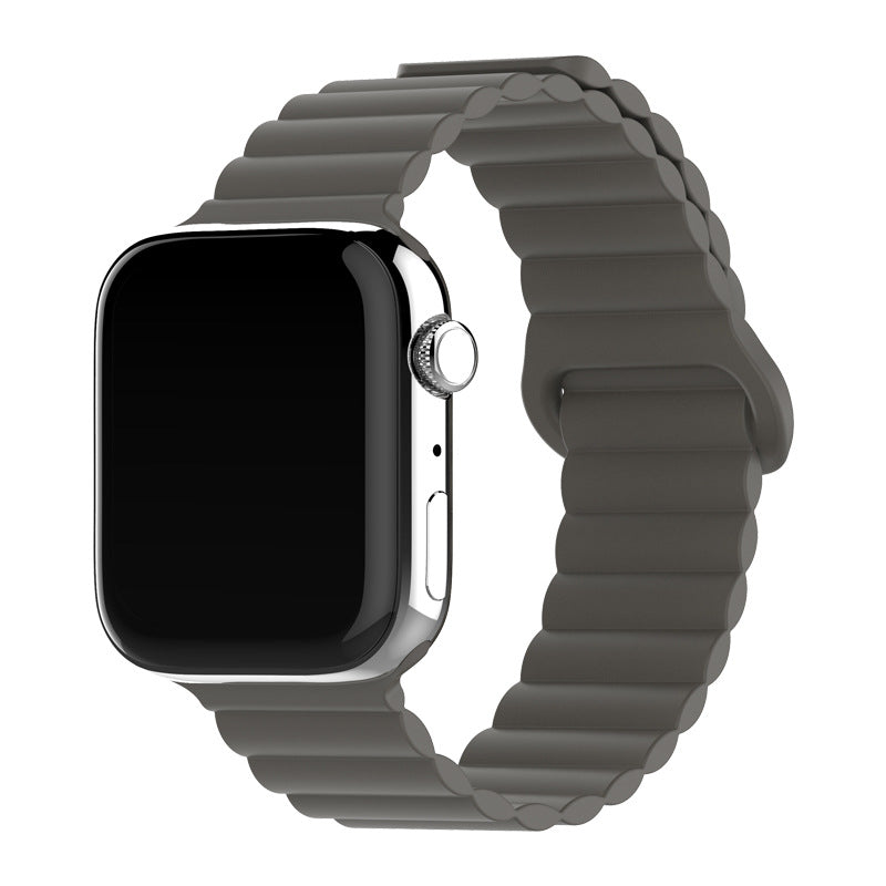 Two-color Silicone Magnetic Back Ring Buckle Watch Band