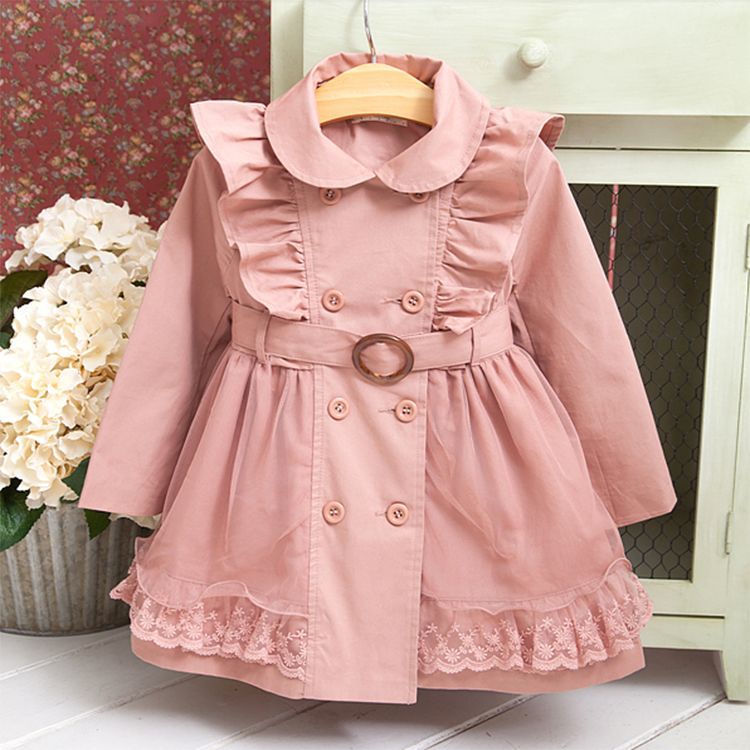 Gabardina Elegante de Primavera/Outono para Rapariga