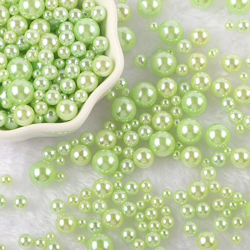 Mixed Size Non-hole Color Plastic Beads DIY Ornament Accessories