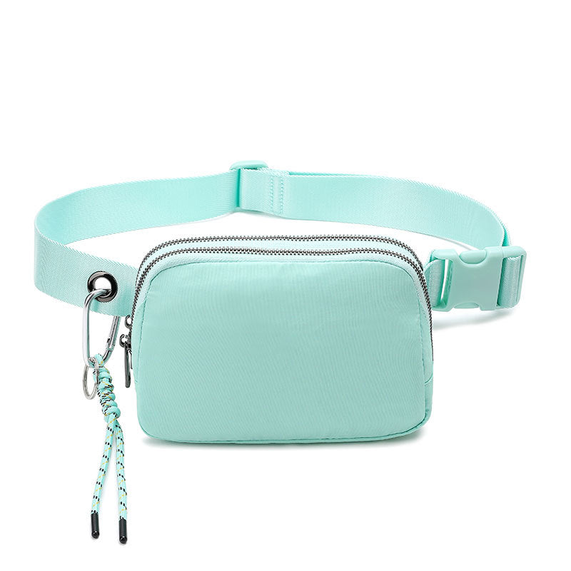 Bolsa de cintura impermeável em nylon de camada dupla para desporto e lazer
