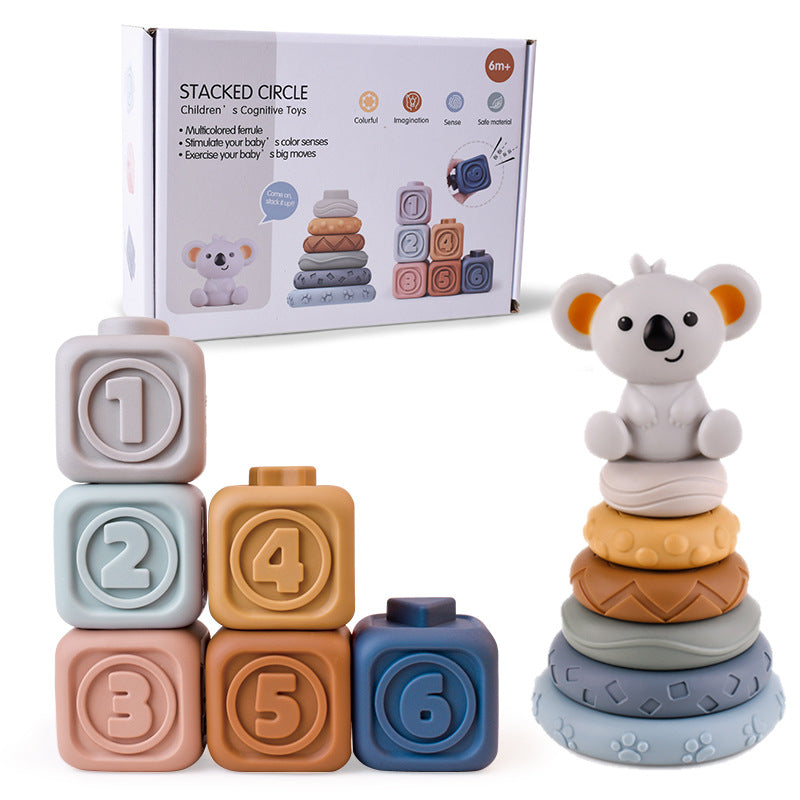 Infant Puzzle Building Blocks Cognitive Relief Square Soft Building Blocks Jenga