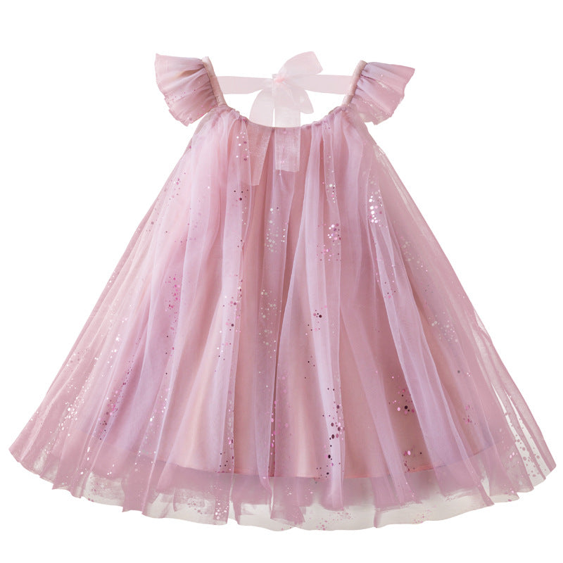 Vestido de Tule com Rede para Criança