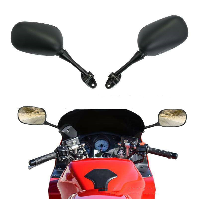 Refletor de espelho retrovisor preto de plástico para motocicleta