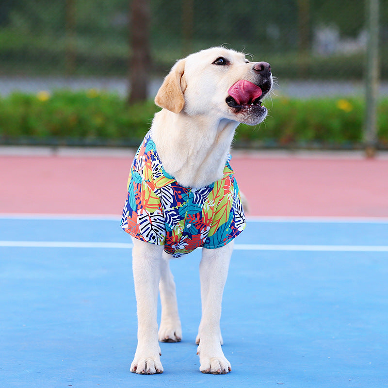 Pet Clothes Teddy Bichon Pomeranian Jarre Aero Bull Cat Dog Summer Thin Large Dog Pet Hawaiian Shirt