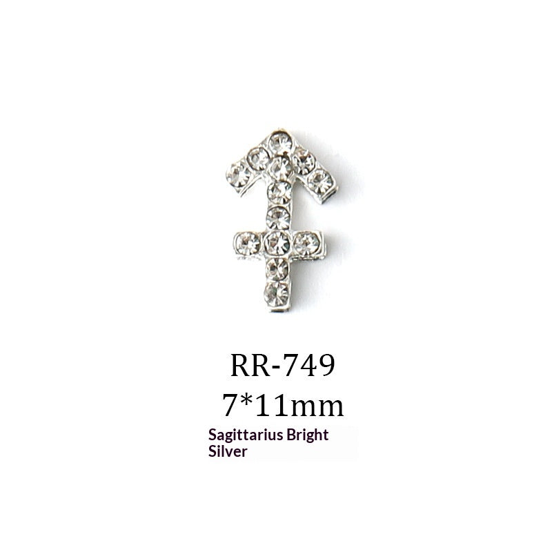 Creative 3D Twelve Zodiac Sign Nail Art Accessories