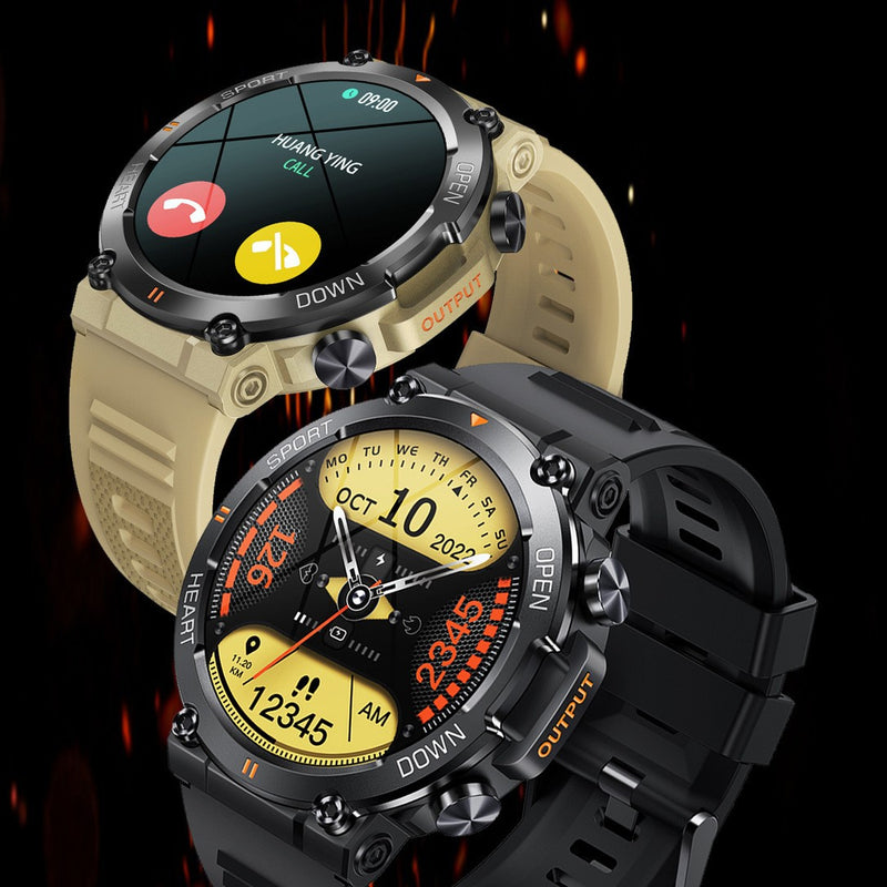Smartwatch com Chamadas, Música, Meteorologia, Ritmo Cardíaco e Pressão Arterial