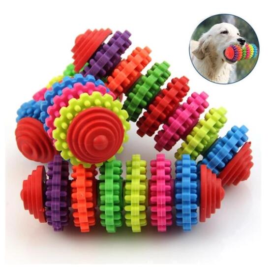 Brinquedo giratório colorido para molares de cão
