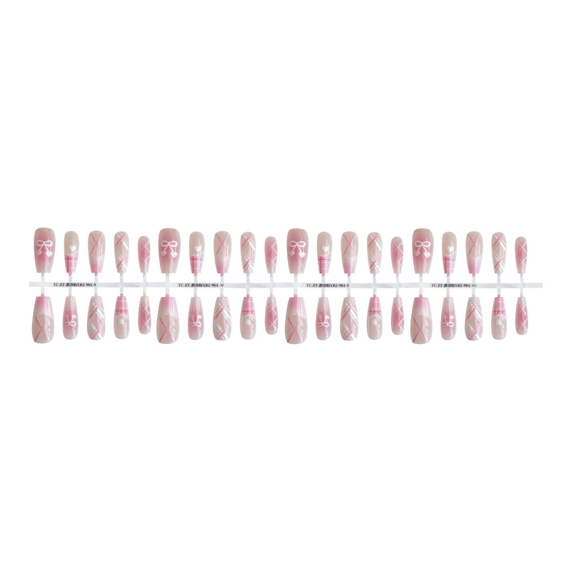 Dopamine Sweet Cool Butterfly Dark French Fake Nail Tip