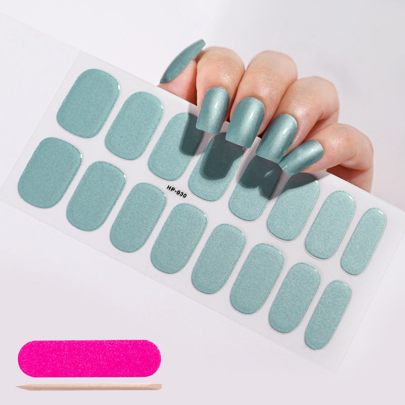 Autocolantes de beleza para unhas, semi-curados, de segunda geração, impermeáveis e duradouros