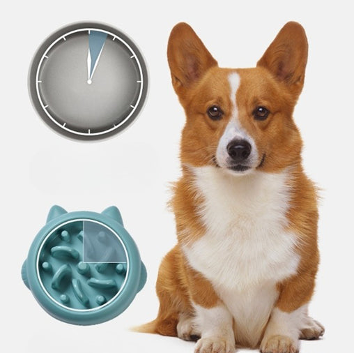 Cão de estimação gato alimentador lento tigelas anti asfixia alimentador lento prato tigela casa cão comer placa anti engolir tigela suprimentos