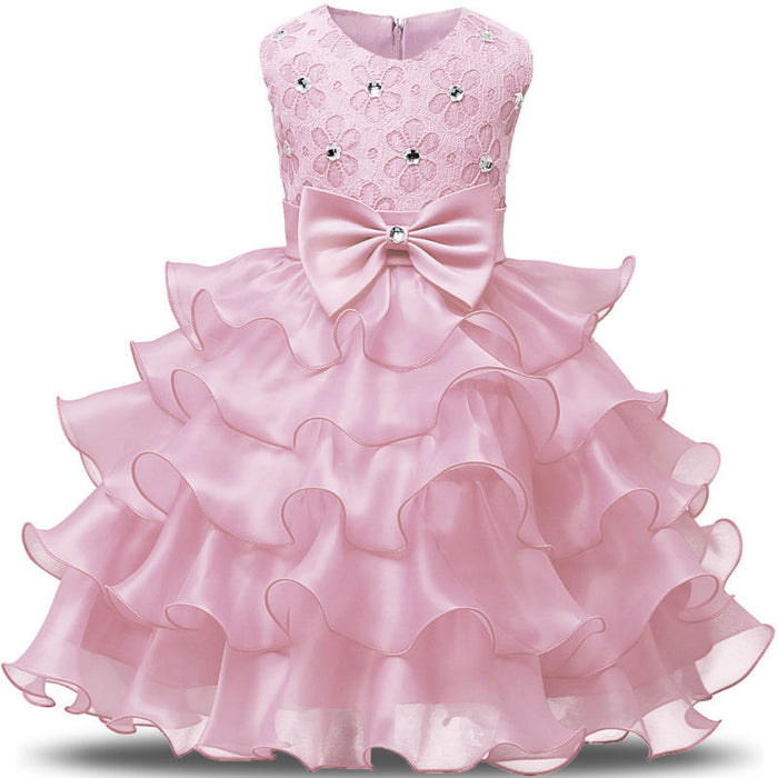 Girls sleeveless puffy princess dress