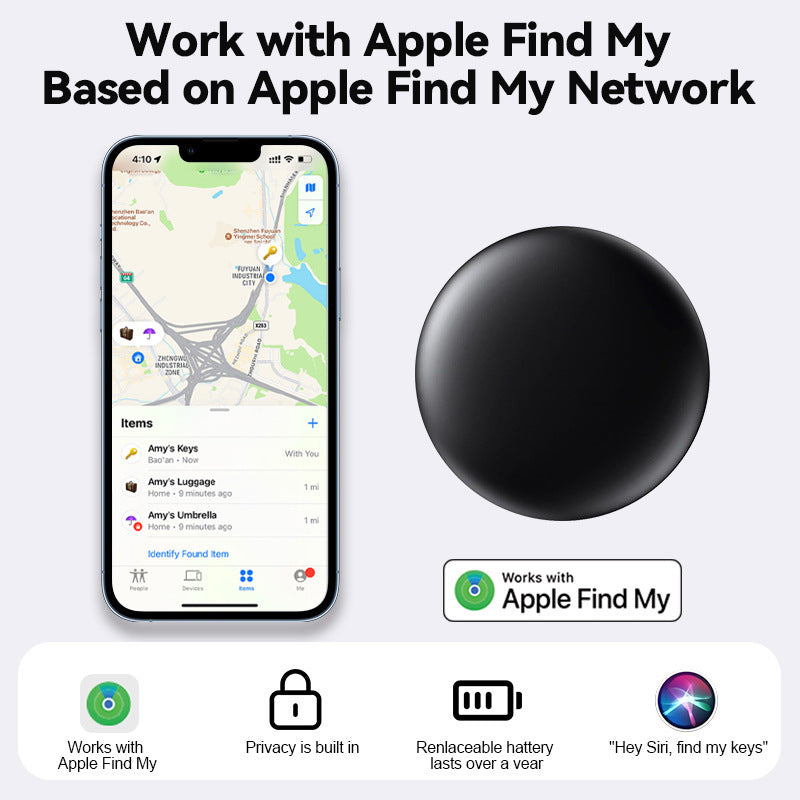 AirTag Anti-Verlust-Gerät, Kompatibel mit Apples „Wo ist?“-App und Tier-Tracker
