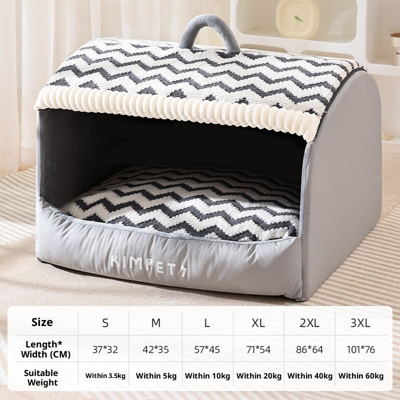 Houndstooth Drawer Nest Semi-enclosed Kennel