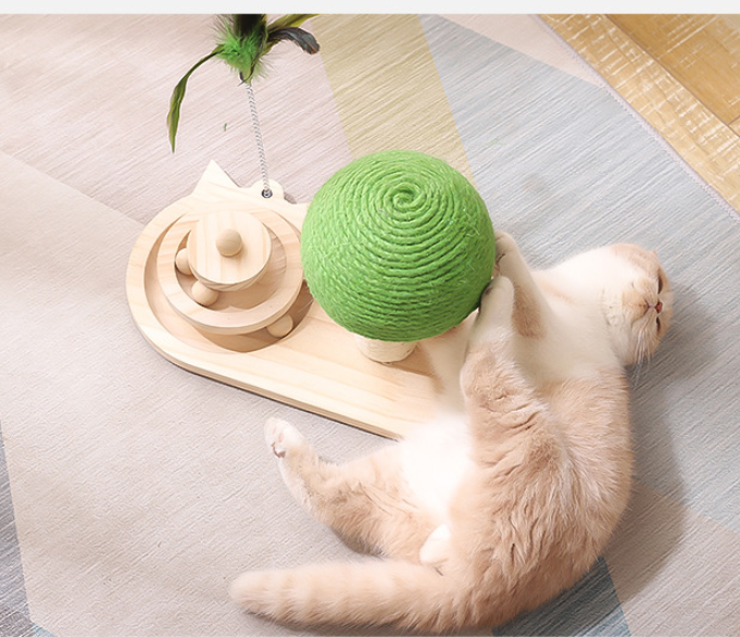 Kratzbaum für Katzen Spielzeug Katzen Kratzbaum Katzenmöbel Kratzbaum für Katzen Doppelte Sisal-Bälle Katzenzubehör