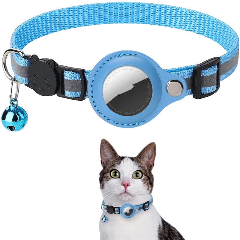 Reflektierendes, wasserdichtes Halsband-Etui für AirTag, AirTag-Schutzhülle, Nylon-Halsband für Katzen, Hunde, Kätzchen und Welpen