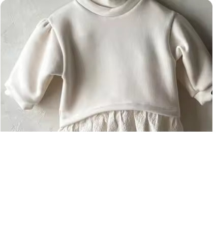 Girls' Velvet Padded Bottoming Shirt Leggings Two-piece Set