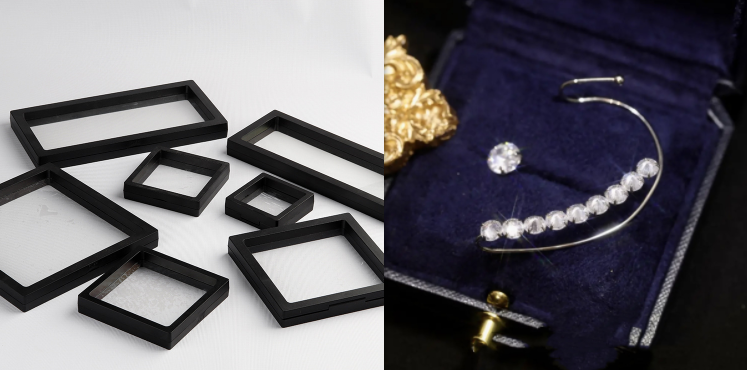 Brincos de zircão com diamante e vento leve e luxuoso