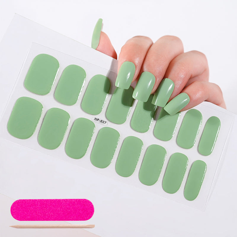 Autocolantes de beleza para unhas, semi-curados, de segunda geração, impermeáveis e duradouros
