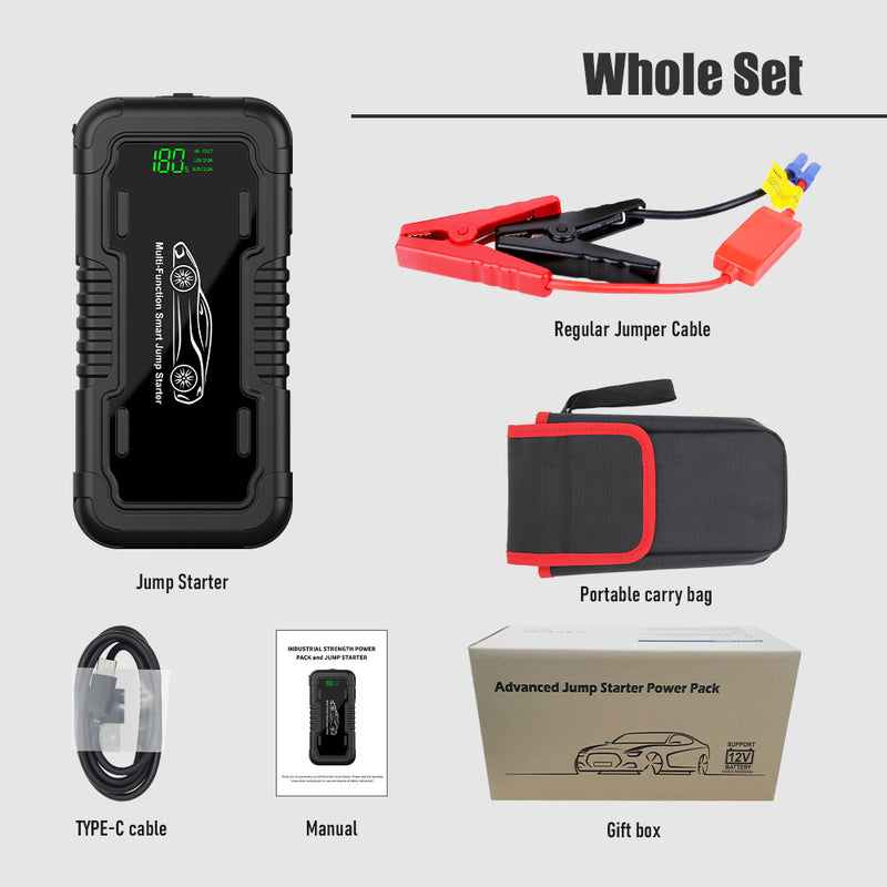 Auto-Starthilfe-Powerbank 20000 mAh mit LED-Beleuchtung