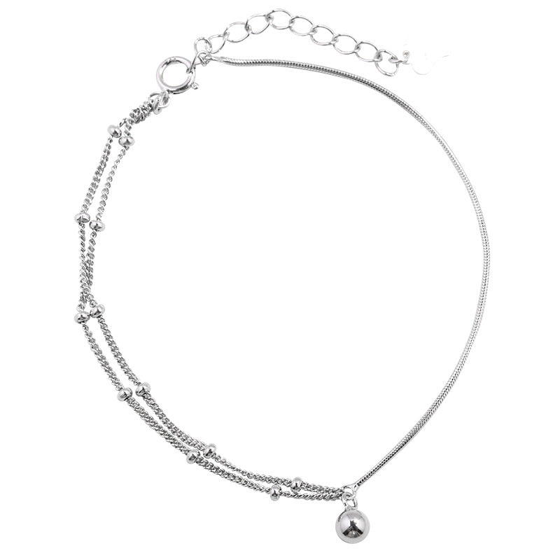 Pulseira assimétrica de camada dupla simples e elegante presente para namoradas