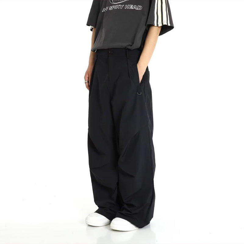 American Design Pleated Workwear Casual Pants Men