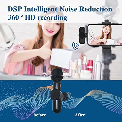 K3 Wireless Collar Clip Microphone Live Mini Interview Sound Recording Microphone