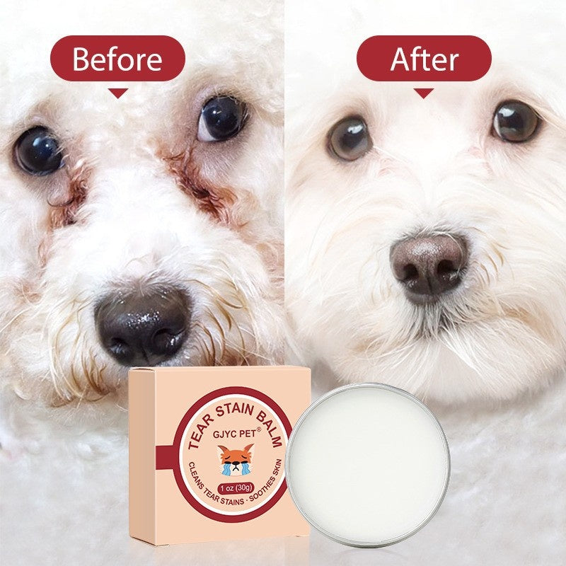 Bálsamo de limpeza suave e não irritante para remover manchas e secreções oculares em animais de estimação