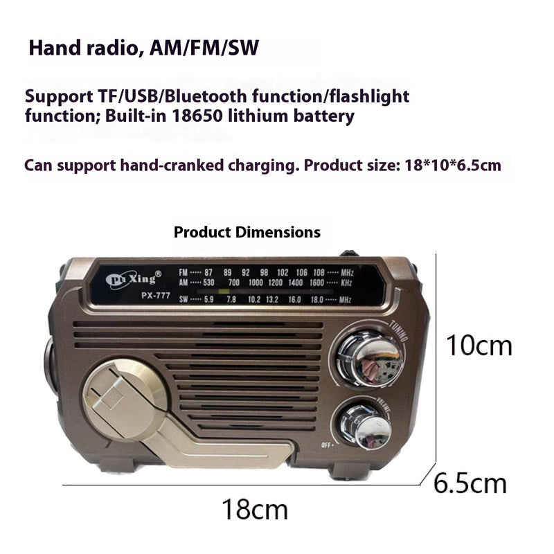 Hand Portable Radio Solar Power Generation Outdoor Bluetooth Speaker