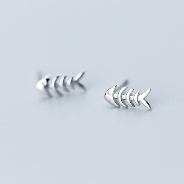 Female Japanese Korean Style Forest Sweet Fish Bone Ear Nails