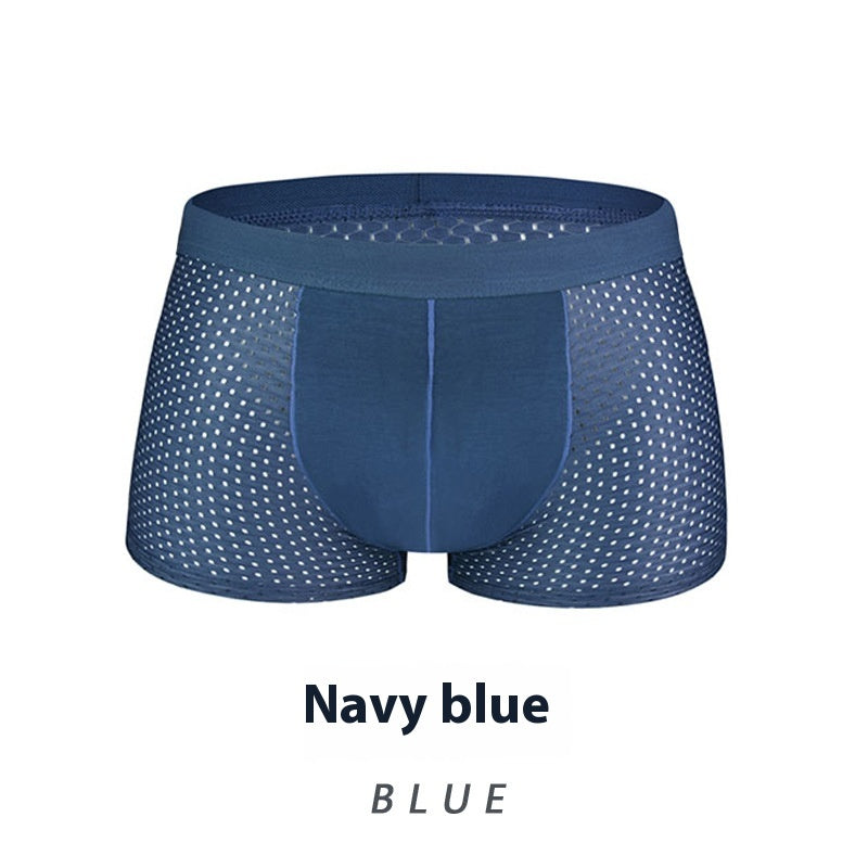 Ice Silk Men's Shorts Head Plus Size Boxer Briefs