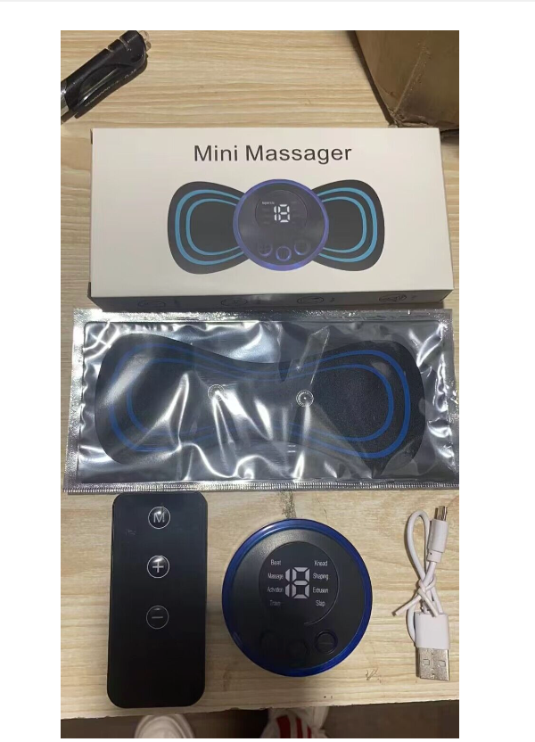 Mini-Massage-Pad Smart-LCD-Display Elektrotherapie-Massagegerät für Halswirbelsäule, Taille und Rücken Schmetterlings-Gerät für die Tasche